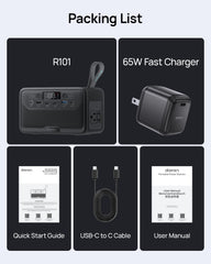 DaranEner Portable Power Station side view showing charging ports