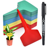 Darfukei 120pcs multicolor plant labels in T-shape
