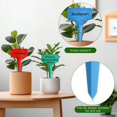 Darfukei waterproof plant labels in a vibrant garden