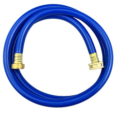 Darnassus 5 FT PVC Garden Hose front view with brass fittings