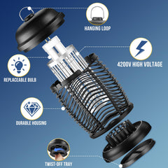 DASDXU Bug Zapper in outdoor patio setting
