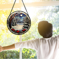 DASTOLL Stained Glass Suncatcher close-up of design