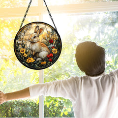 DASTOLL Stained Glass Suncatcher hanging in a window