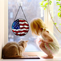 DASTOLL Stained Glass Suncatcher hanging in window