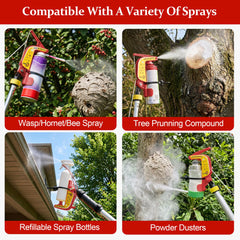 Dasunwat Spray Can Extension Pole Adapter with spray can attached