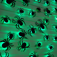 Dazzle Bright 36 Pcs LED Halloween 3D Spider Decorations, various sizes