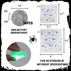 Dazzle Bright Halloween spider decorations applied on a smooth wall