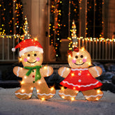 Dazzle Bright lighted Gingerbread Man yard decoration front view