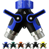 DBR Tech Hose Splitter 2 Way front view in blue