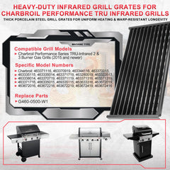 DcYourHome grill grates installed on CharBroil grill