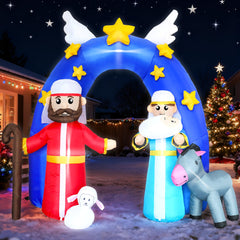 DearSun Christmas Inflatable Nativity Scene Archway front view