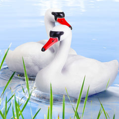 Deekin Swan Decoy Pool Float two pieces in white