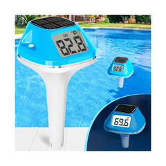 DeeprBlu Floating Solar Pool Thermometer front view with XL backlit display