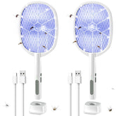 DEEZEE Electric Fly Swatter front view with purple light