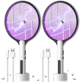 DEEZEE Electric Fly Swatter front view with purple light