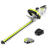 DEKOPRO cordless hedge trimmer front view with green finish
