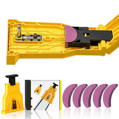 Dekvoraq Chainsaw Sharpener body in yellow