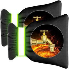 DELUX outdoor faucet cover front view, black