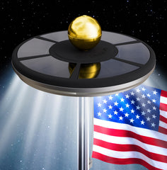 Deneve Solar Flag Pole Light front view with 26 LEDs