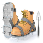 DenForste Lawn Aerator Shoes front view in gray