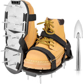 DenForste Lawn Aerator Shoes front view with spikes
