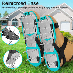 DenForste Lawn Aerator Shoes side view with spikes