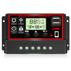 Depvko 30A Solar Charge Controller front view