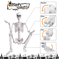 Descholle 7.9FT Skeleton in a graveyard setting