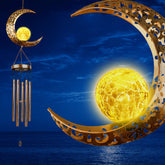 DesGully Solar Wind Chimes 40 inch bronze front view