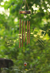 DesGully Solar Wind Chimes showing hollowed-out sun design