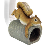 Design Toscano Crash THE Squirrel Rain Gutter Statue front view