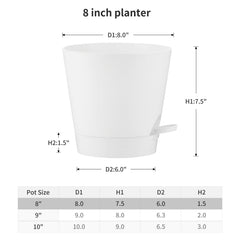 Detachable deep tray of FaithLand self-watering planter pot
