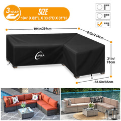 Detail of Kipiea sectional sofa cover showing windproof buckles