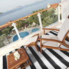 Detail of reversible side of Pcinfuns outdoor rug