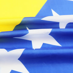 Detail of the reinforced seams on the Bosnia and Herzegovina Flag