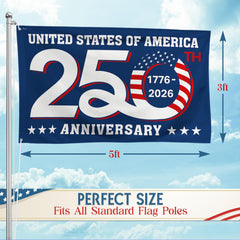 Detailed view of FLAGWIX 250th Anniversary Flag