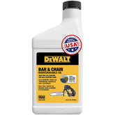 DEWALT 16 oz biodegradable bar and chain oil front view
