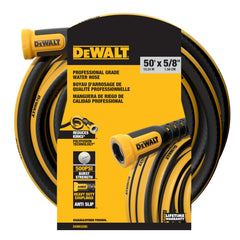 DEWALT Heavy Duty Garden Hose 50 ft yellow and black front view