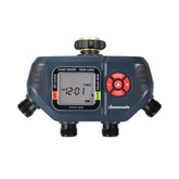 DEWENWILS 4 Zone Sprinkler Timer front view with LCD display