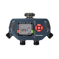 DEWENWILS 4 Zone Sprinkler Timer front view with LCD display