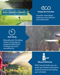 DEWENWILS Water Timer connected to a garden hose