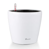 Dexceder 9x8 Self Watering Planter in Ceramic White, front view