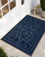 DEXI Front Door Mat 3x5 blue front view
