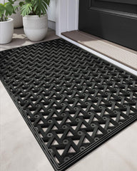DEXI Rubber Doormat 24x36 black front view