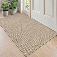 DEXI Thin Door Mat beige front view, 36x56 size