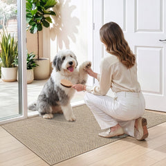 DEXI Thin Door Mat on a tile floor