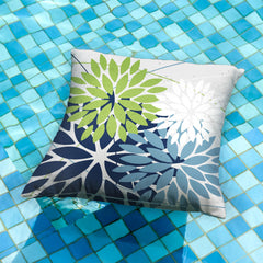 DFXSZ outdoor waterproof throw pillow cover side view showcasing hidden zipper