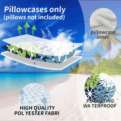 DFXSZ set of 2 outdoor throw pillow covers placed on a patio chair