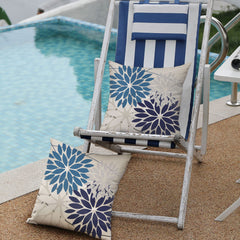 DFXSZ waterproof pillow cover displayed on patio furniture