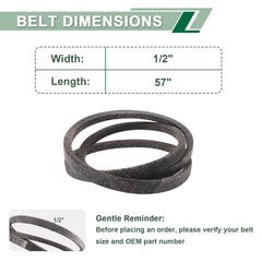 DHLPTX 1/2" x 57" Drive V-Belt 07200718 packaging